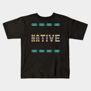 Native Beadwork Design Kids T-Shirt